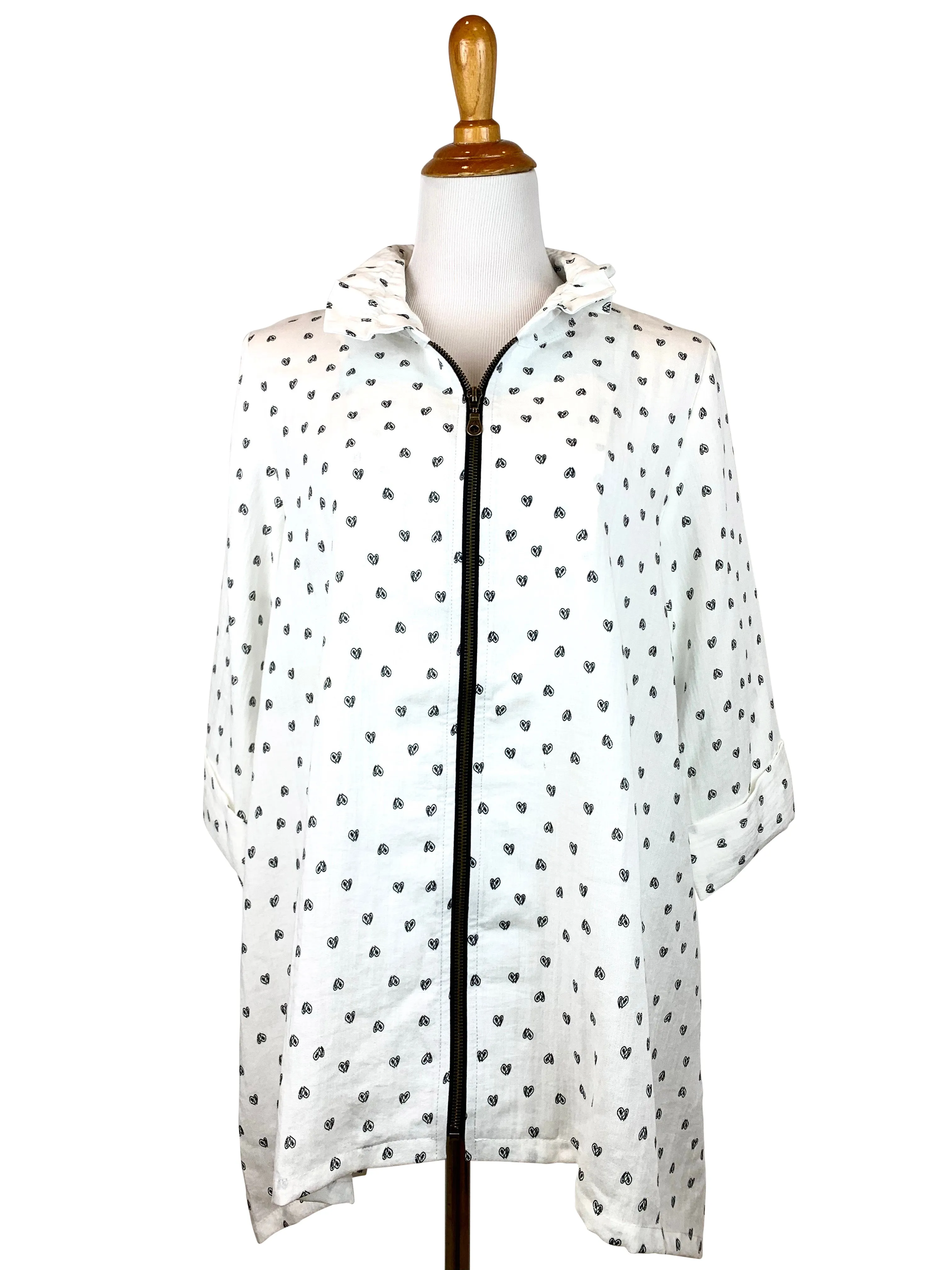 AA328 - Josie Linen Jacket w/ Wire Collar