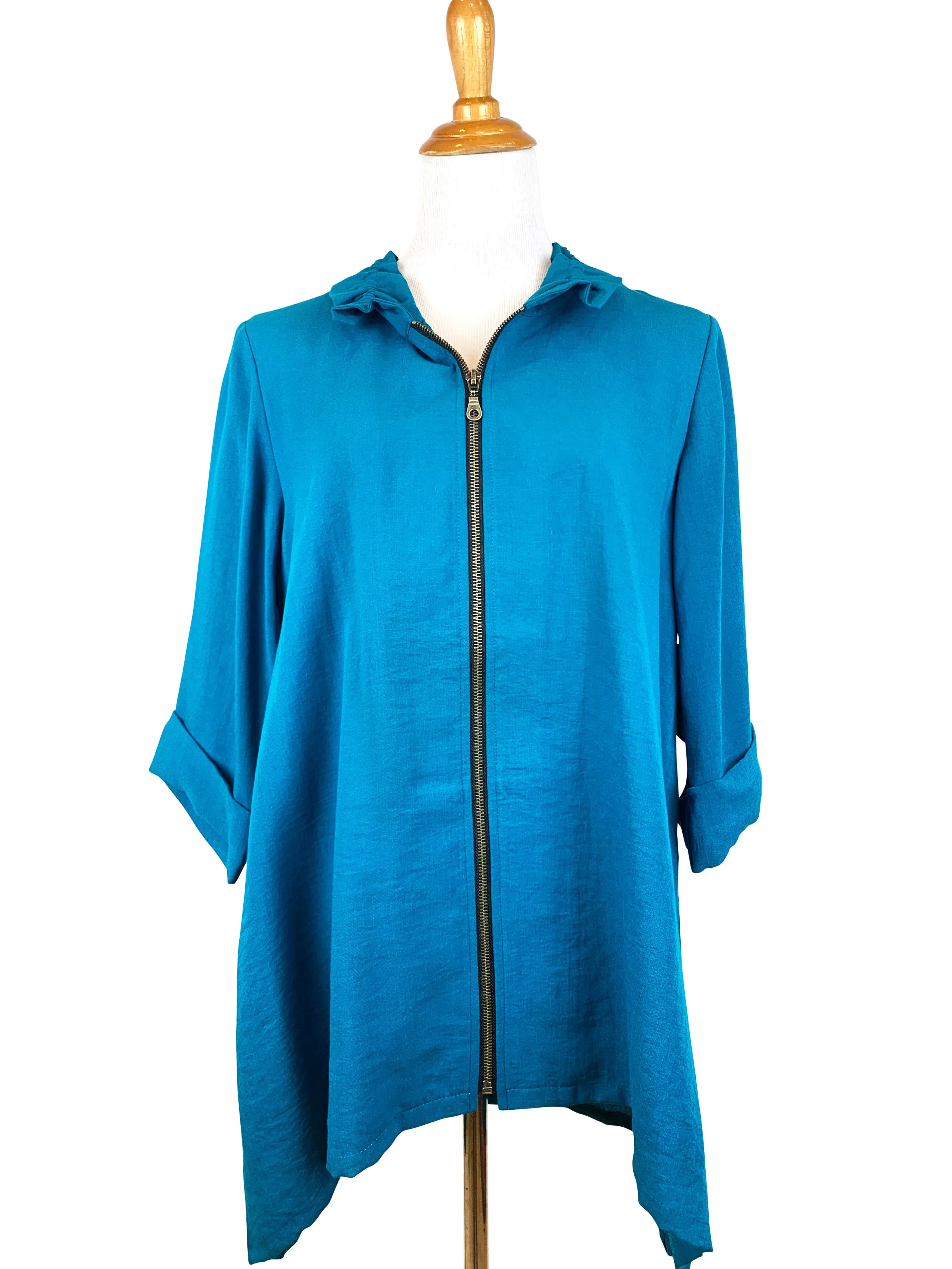 AA328 - Josie Linen Jacket w/ Wire Collar