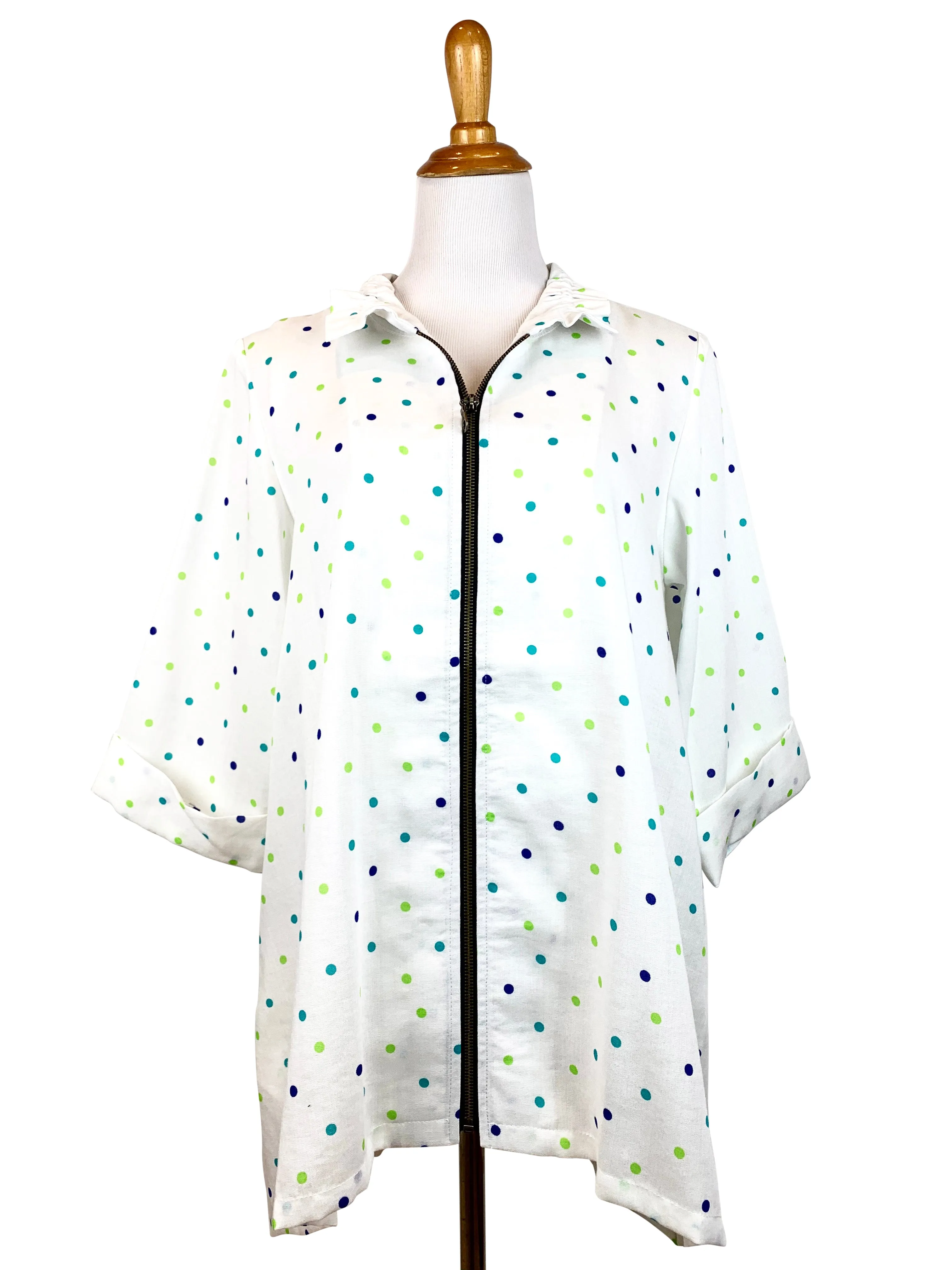 AA328 - Josie Linen Jacket w/ Wire Collar