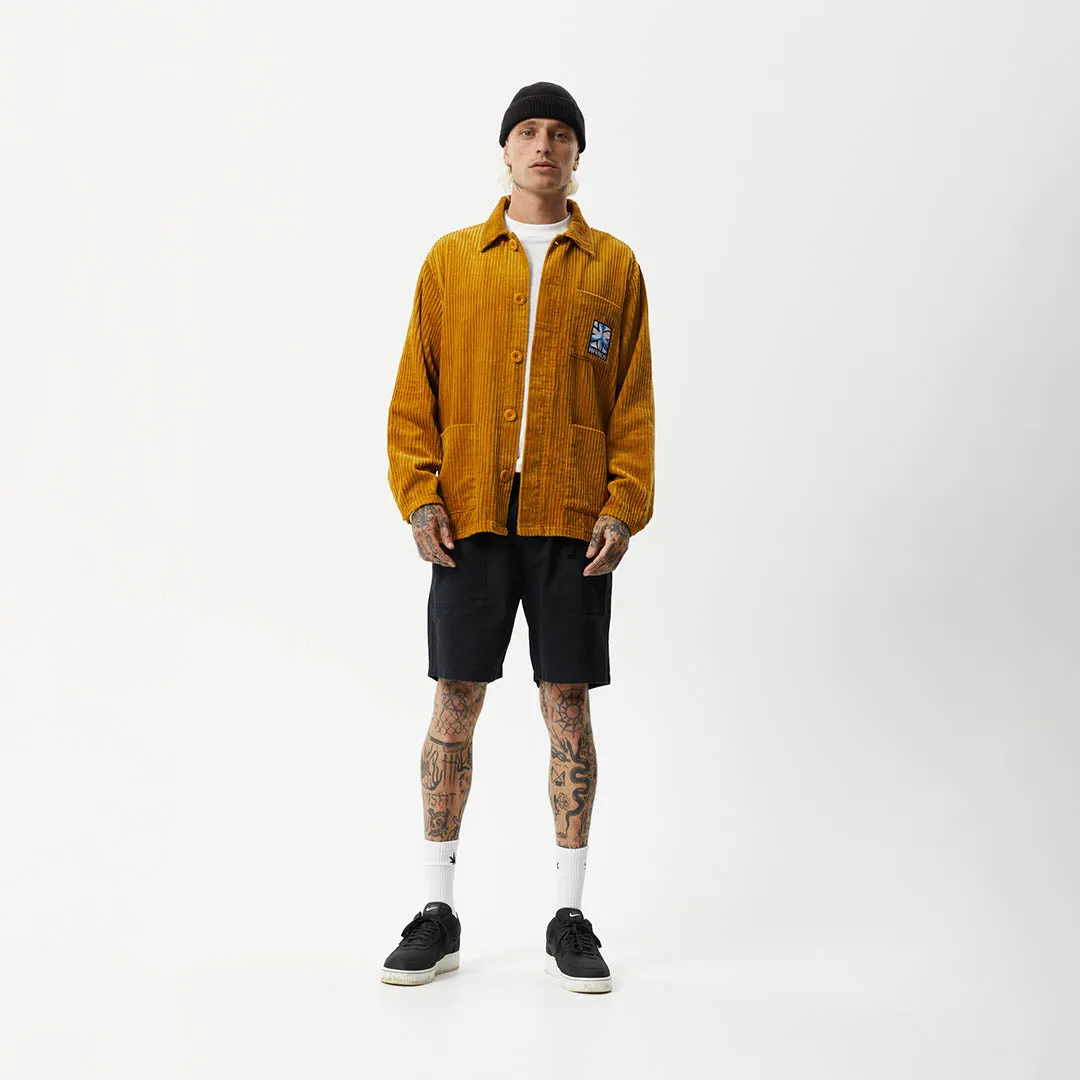 AFENDS Mens Waterfall - Corduroy Jacket - Mustard