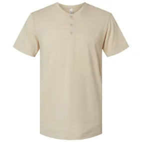 American Apparel Men's Heather Bone CVC Henley Tee