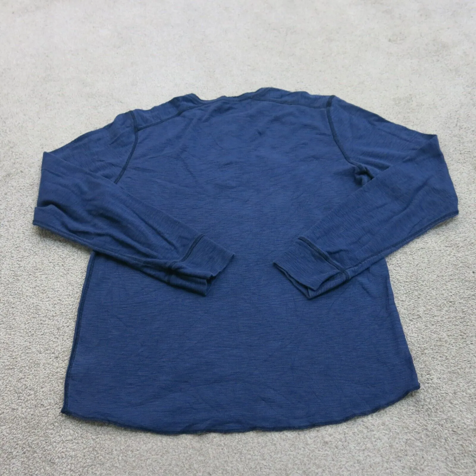 American Eagle Outfitters Mens Henley T Shirt Long Sleeve Blue Size Medium