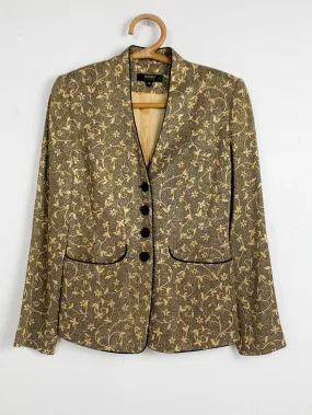 Banu Gold Brocade Blazer Jacket