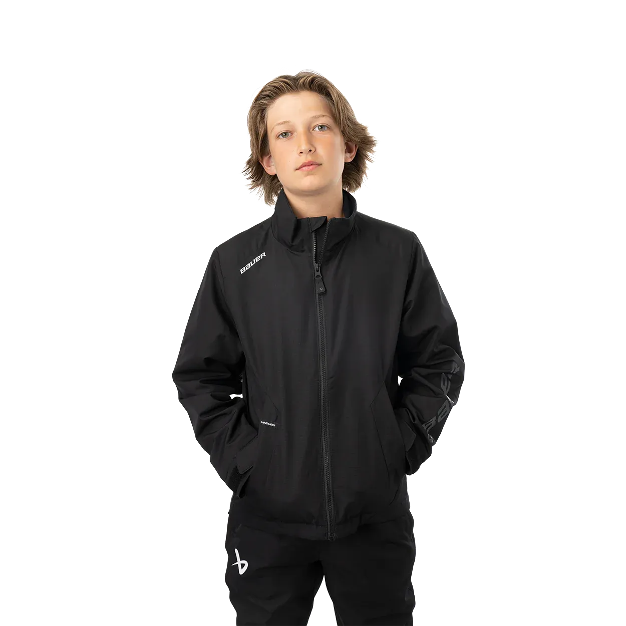 BAUER S24 TEAM LIGHTWEIGHT JACKET YOUTH - BLACK