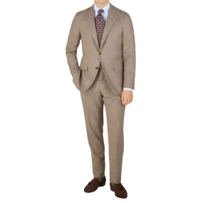 Beige Grey Wool Flannel K Suit