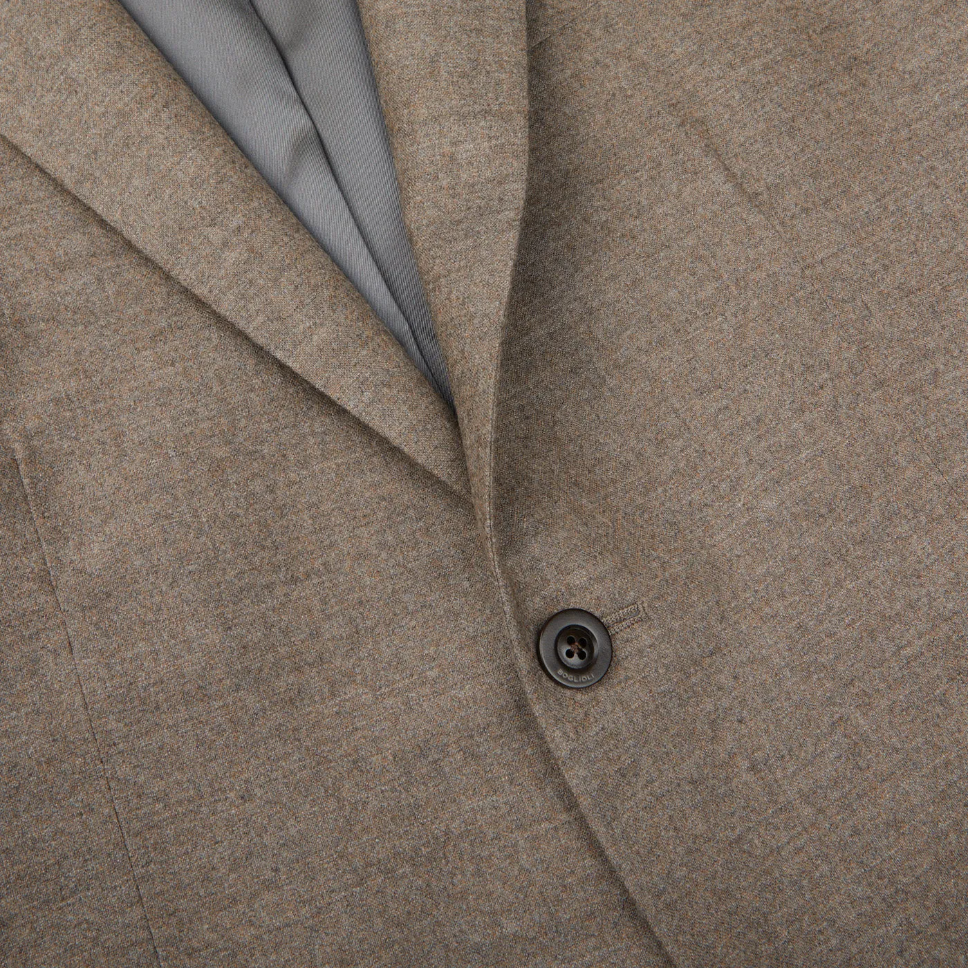 Beige Grey Wool Flannel K Suit