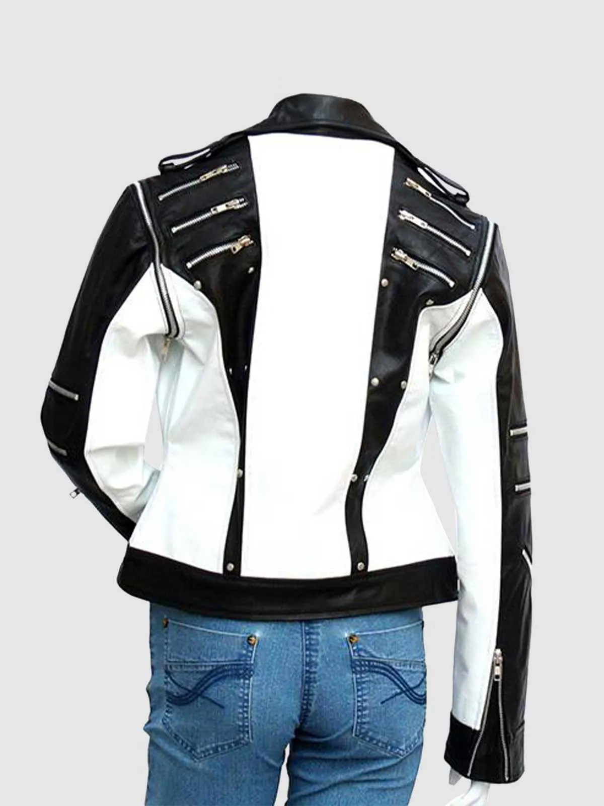 Black & White Leather Jacket