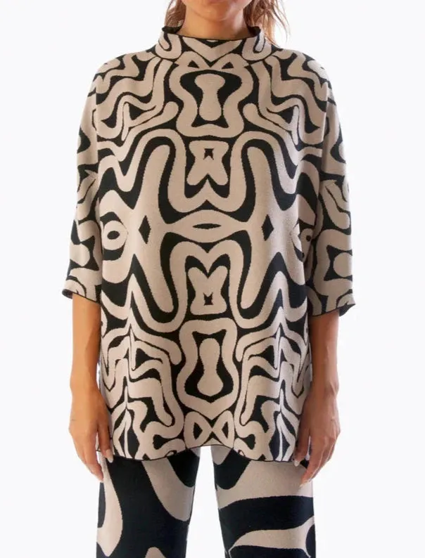 Boho Rumba Tunic (Black/Taupe)