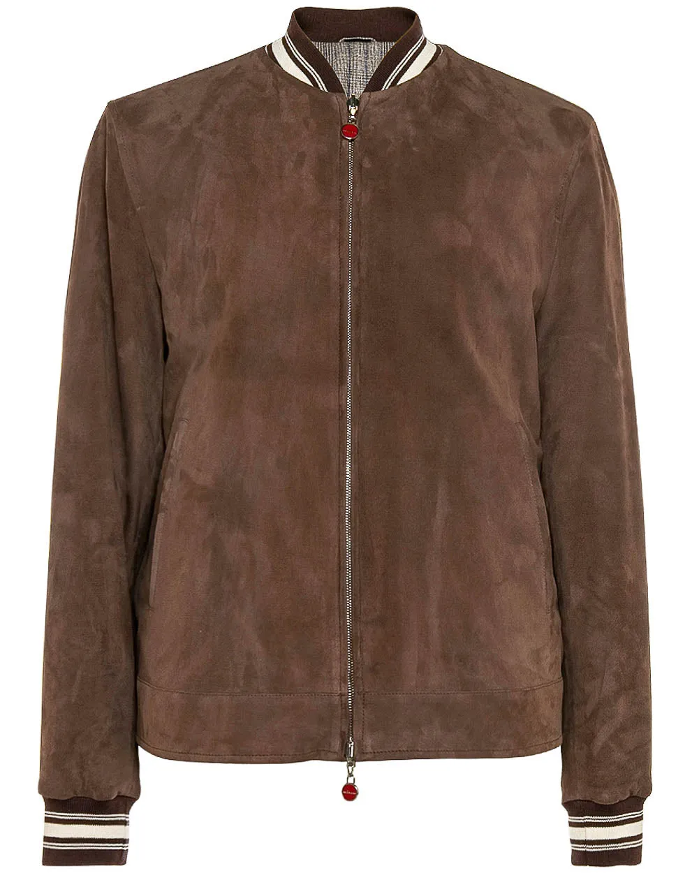 Brown Suede Reversible Bomber Jacket