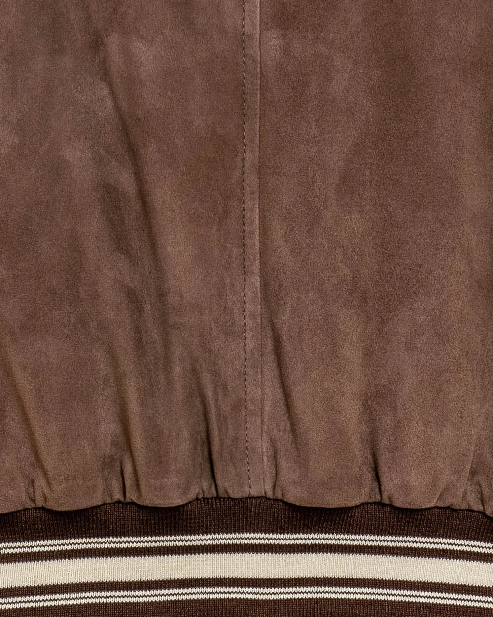 Brown Suede Reversible Bomber Jacket