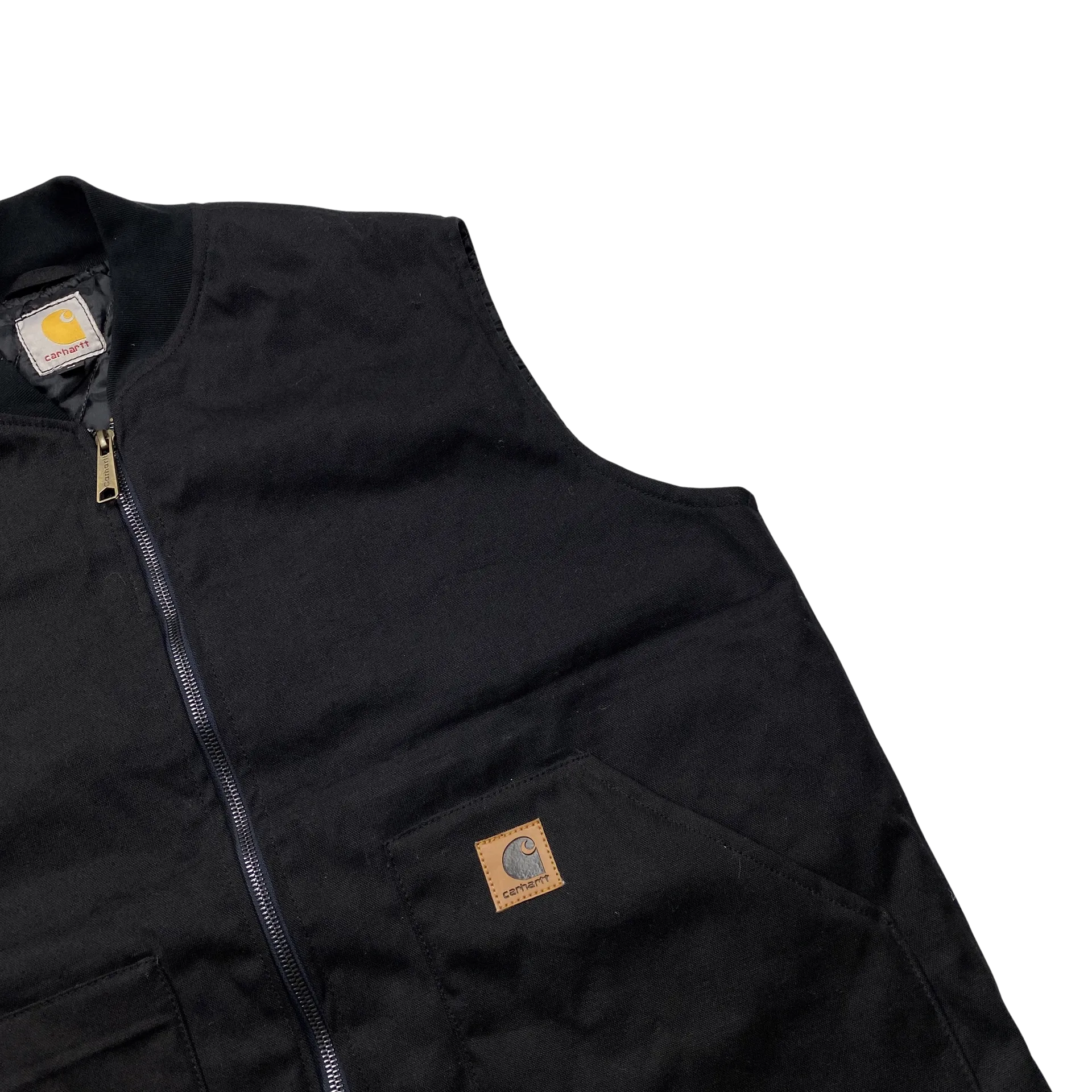 Carhartt Black Reworked Quilted Gilet - Medium