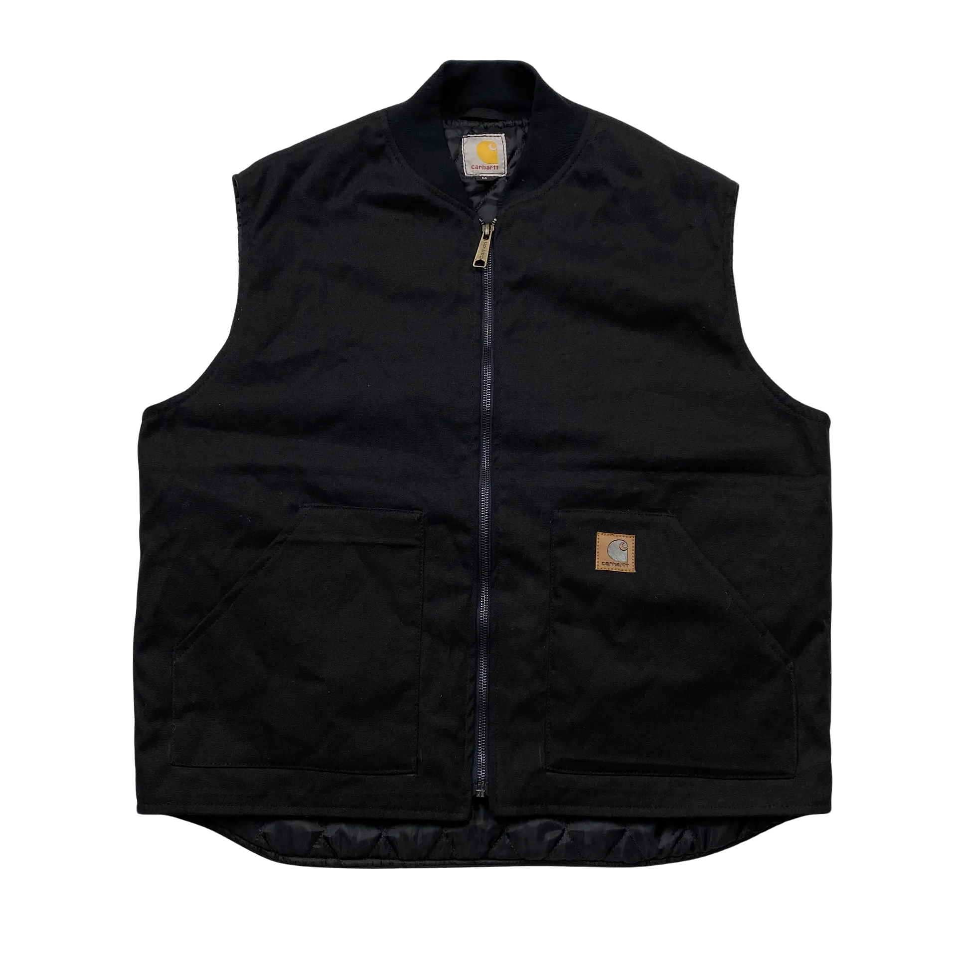 Carhartt Black Reworked Quilted Gilet - Medium