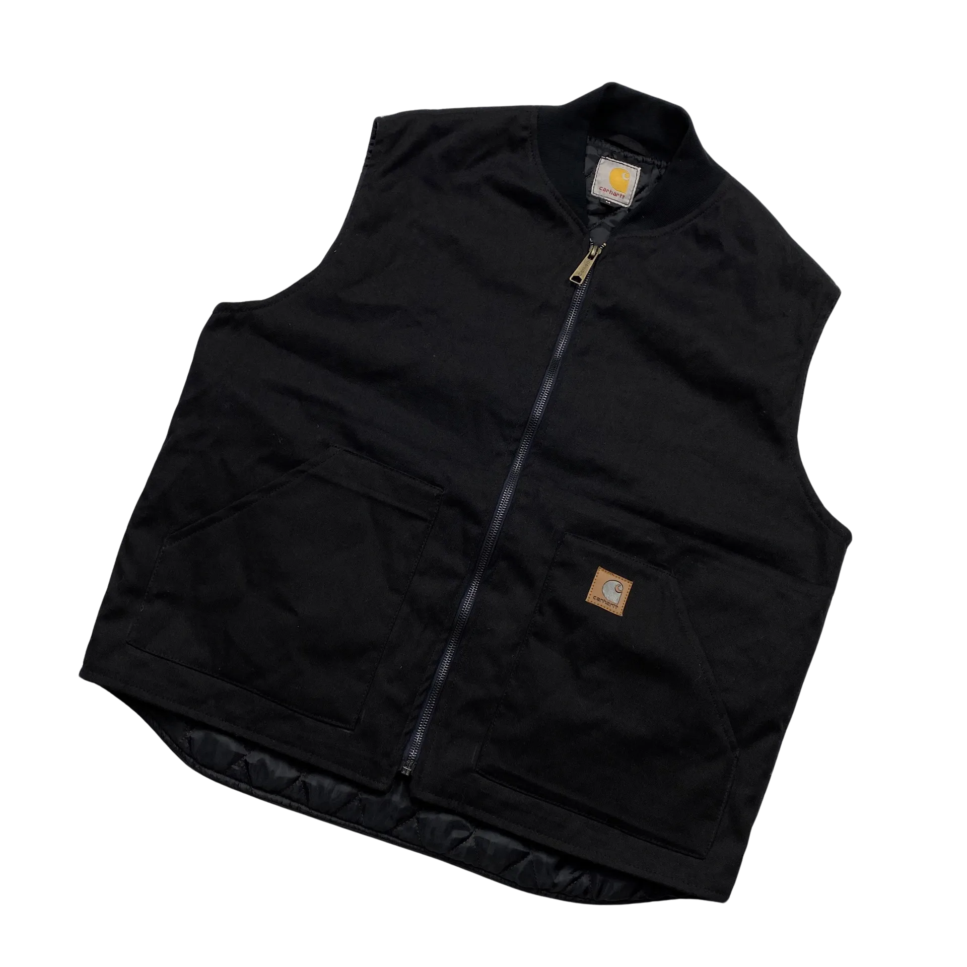 Carhartt Black Reworked Quilted Gilet - Medium