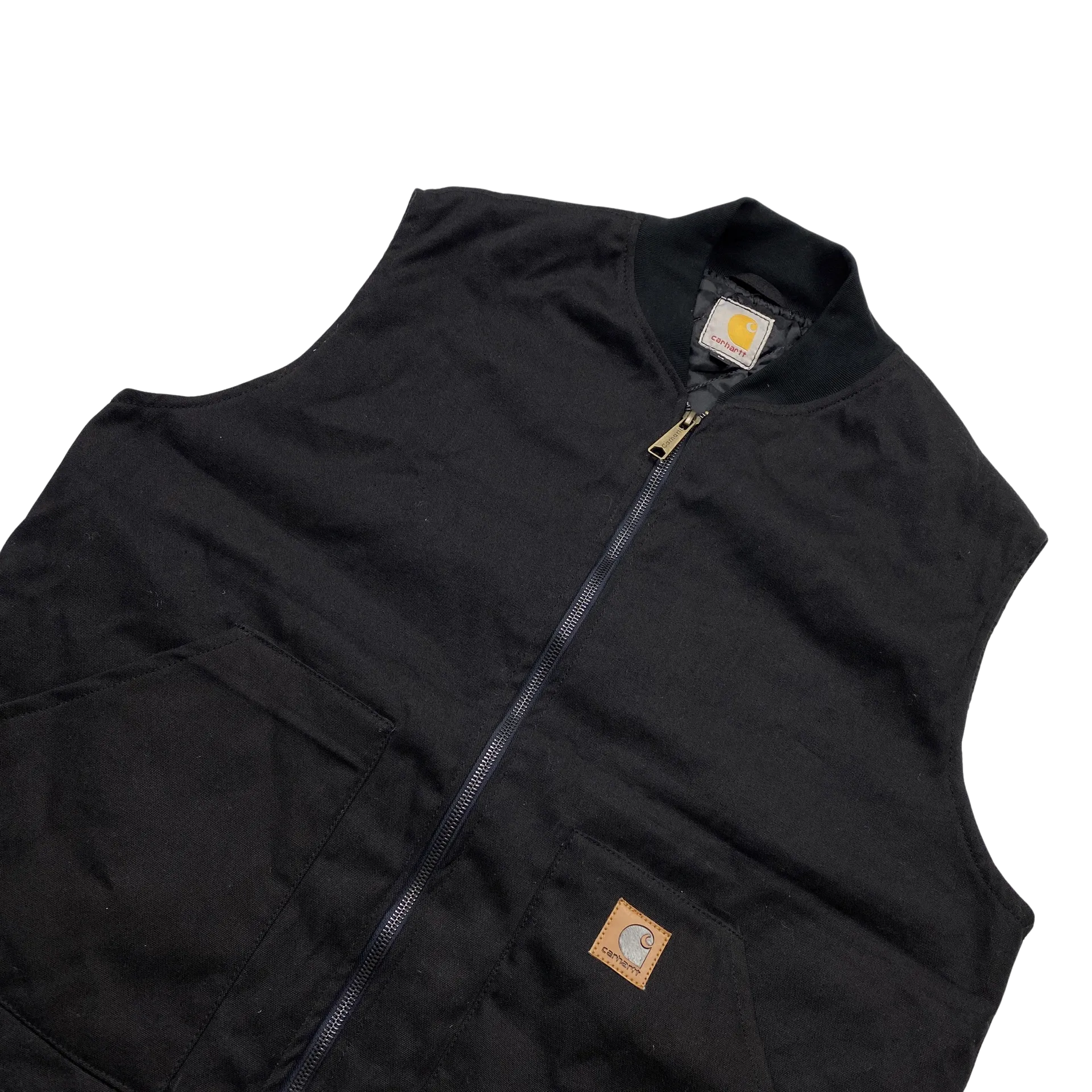 Carhartt Black Reworked Quilted Gilet - Medium