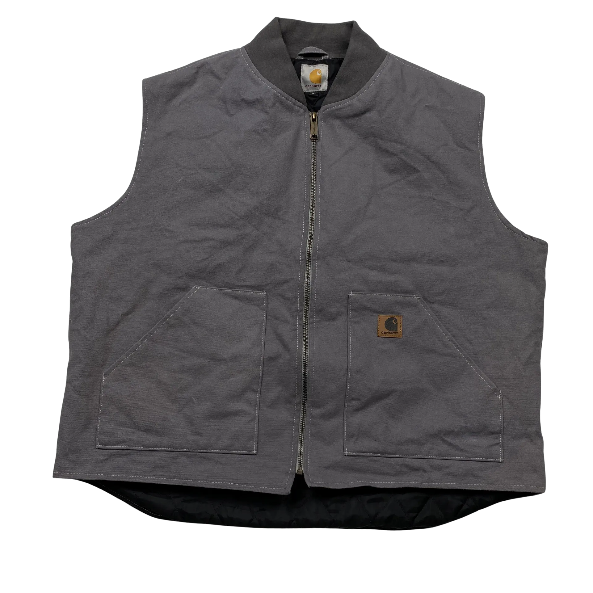 Carhartt Grey Reworked Quilted Gilet - XL