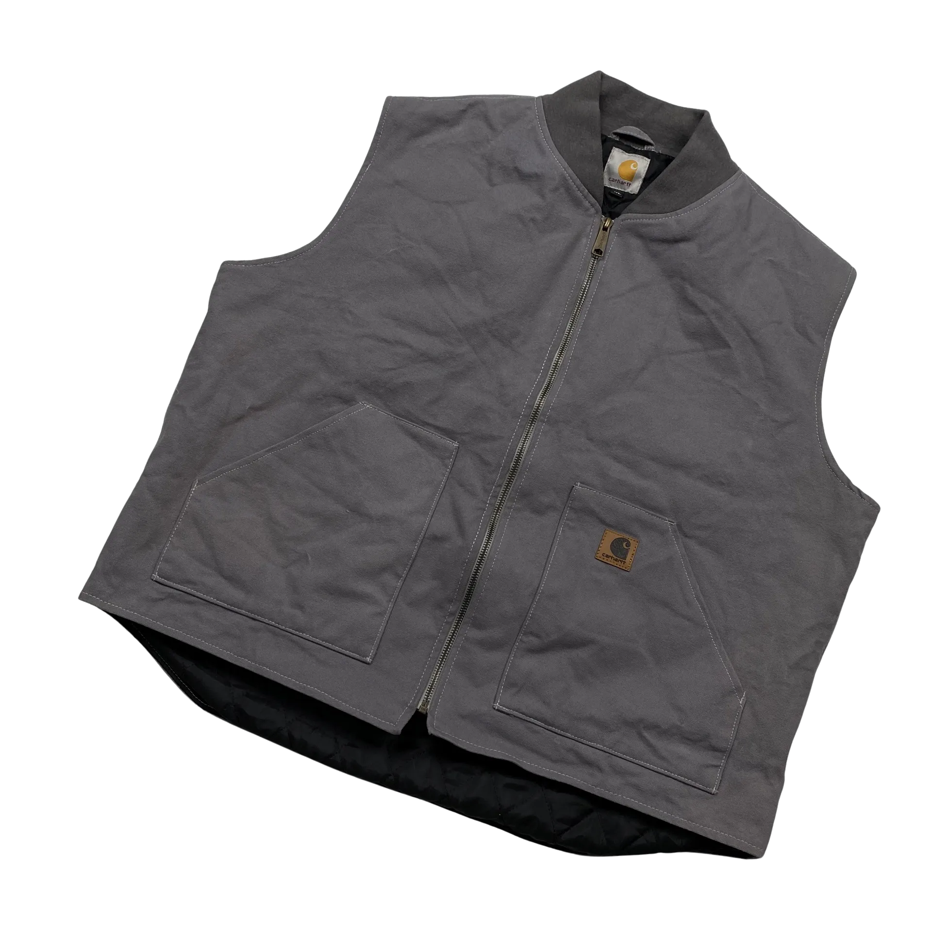 Carhartt Grey Reworked Quilted Gilet - XL