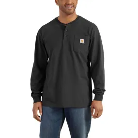 Carhartt Mens Black Long-Sleeve Work T-Shirt - K128-BLK