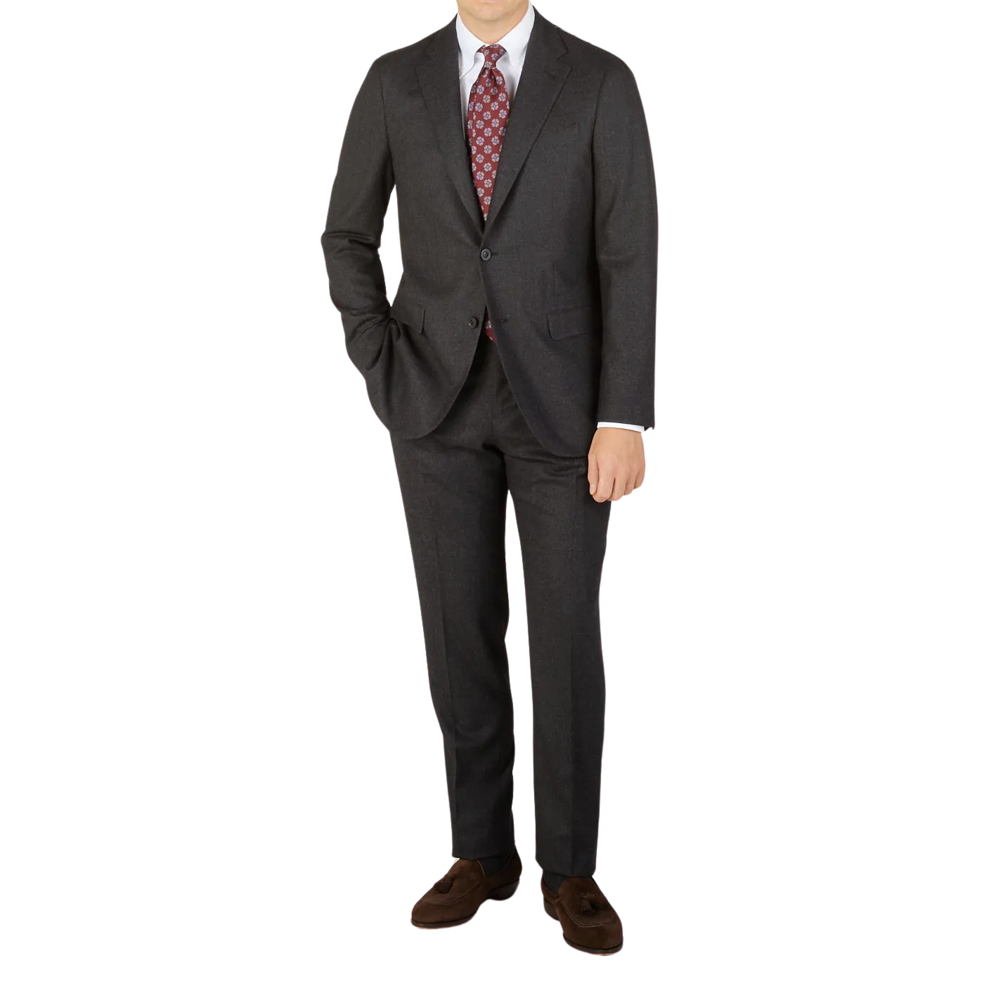 Charcoal Grey Wool Flannel K Suit