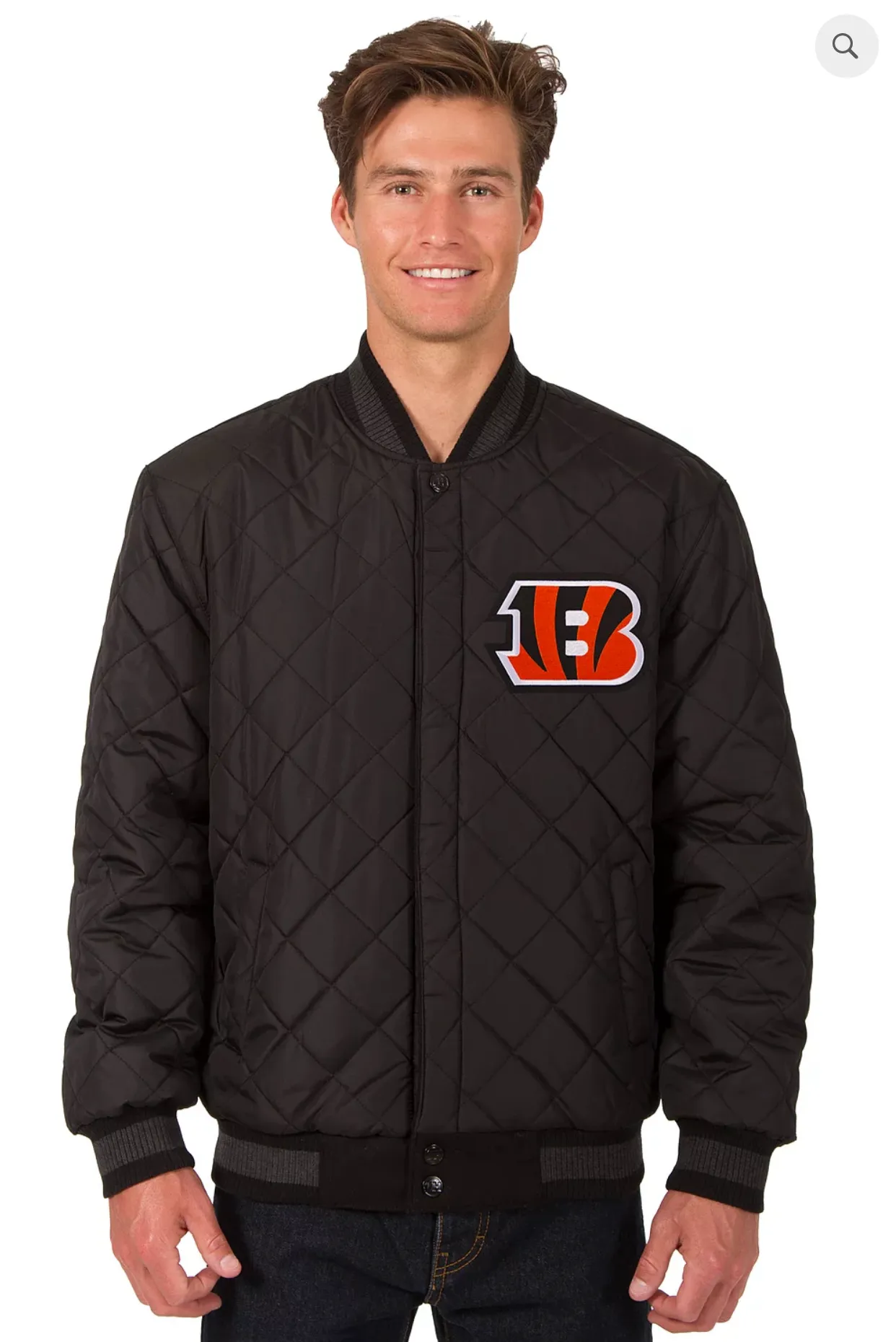 Cincinnati Bengals Reversible Wool & Leather Varsity Jacket