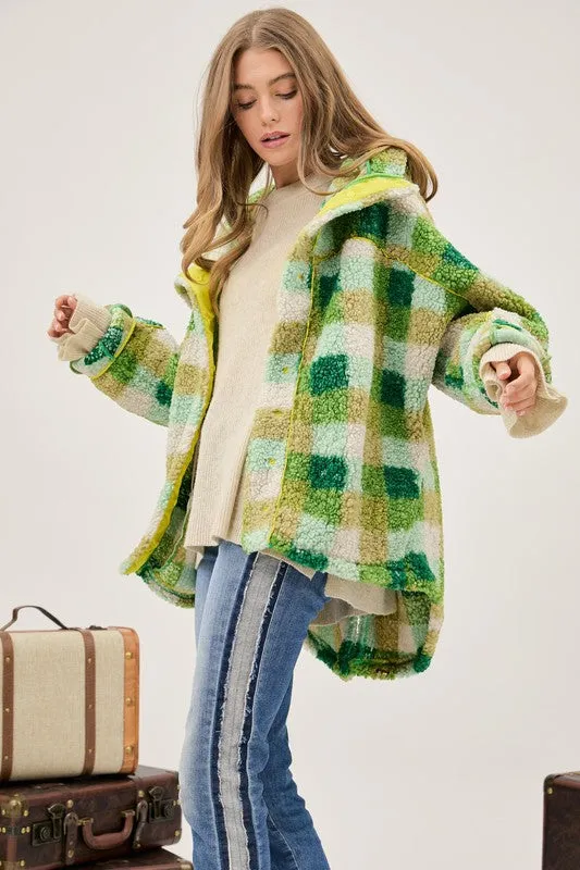 Davi & Dani Plus Plaid Back Spirit Jacket