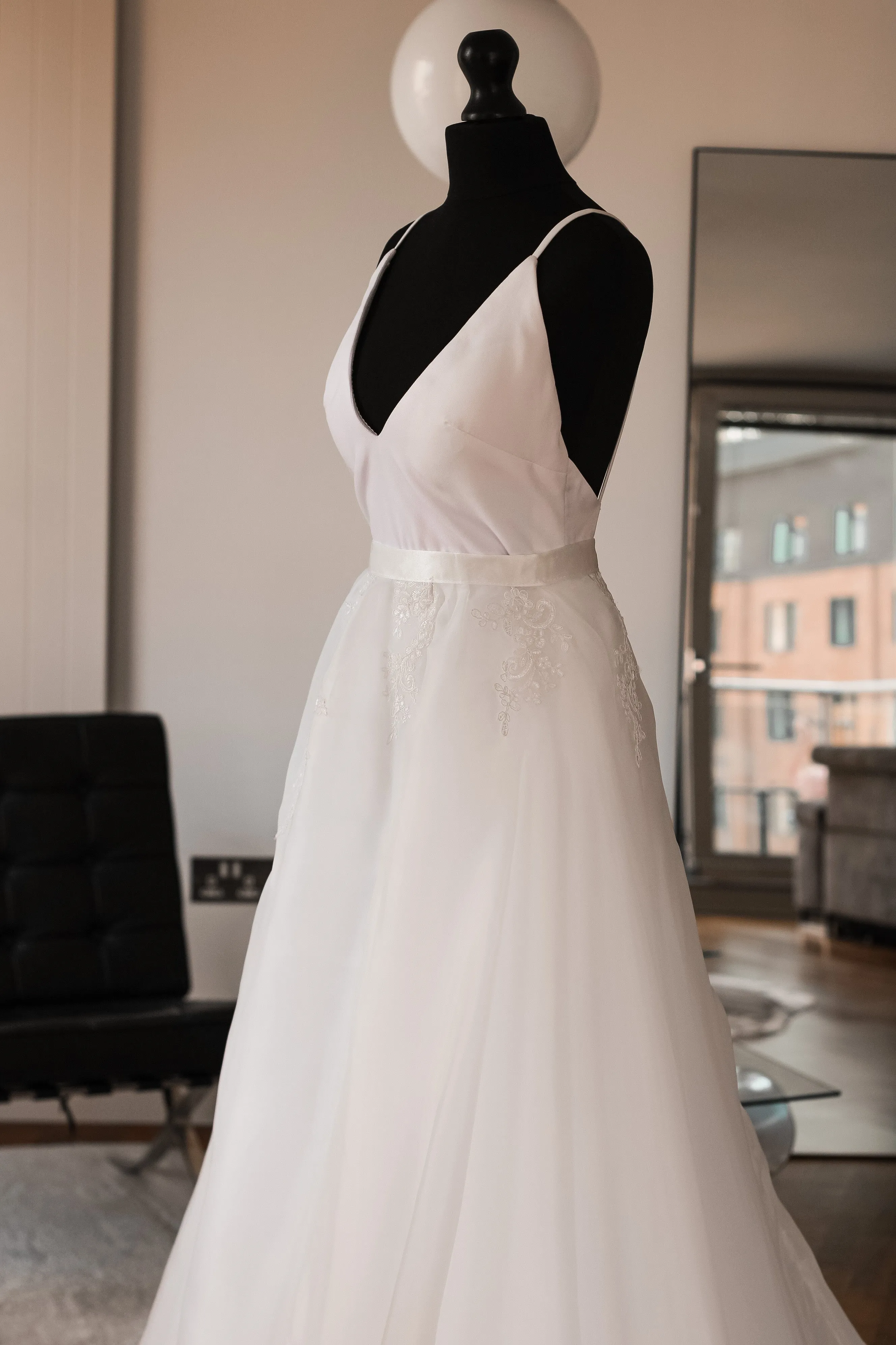 Detachable Organza Bridal Overskirt