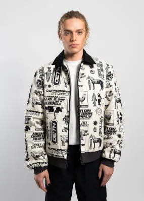 DETH Animal Print Bomber Jacket