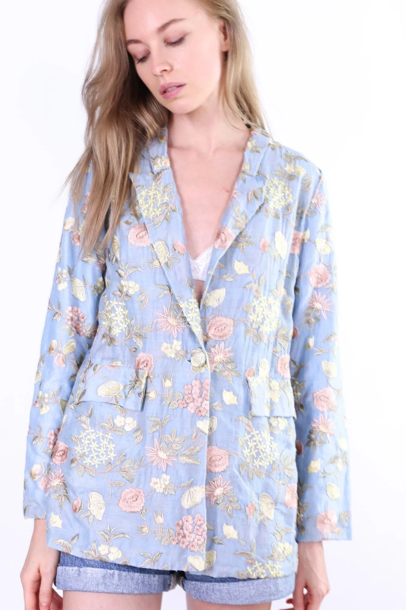 EMBROIDERED SUMMER BLAZER JACKET VALENTINA