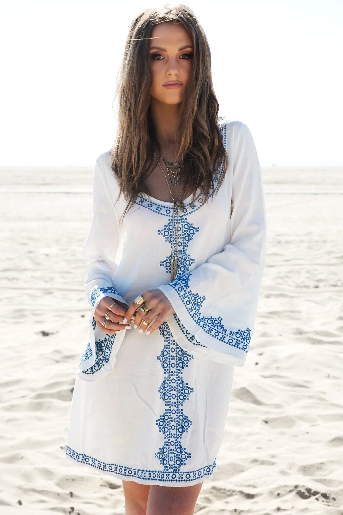 Embroidered Tunic Dress