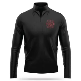 [FIRE RESCUE] Performance Quarter Zip [BLK/RED]