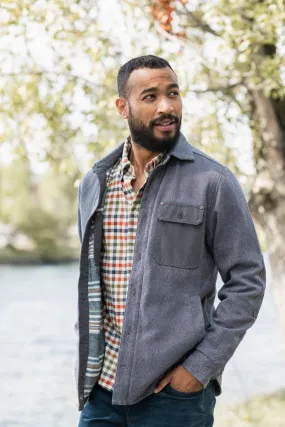 Flannel-Lined Salvaged Hemp Shirt Jacket