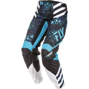 Fly Racing Kinetic Youth Girls Blue/Black Motocross Pants