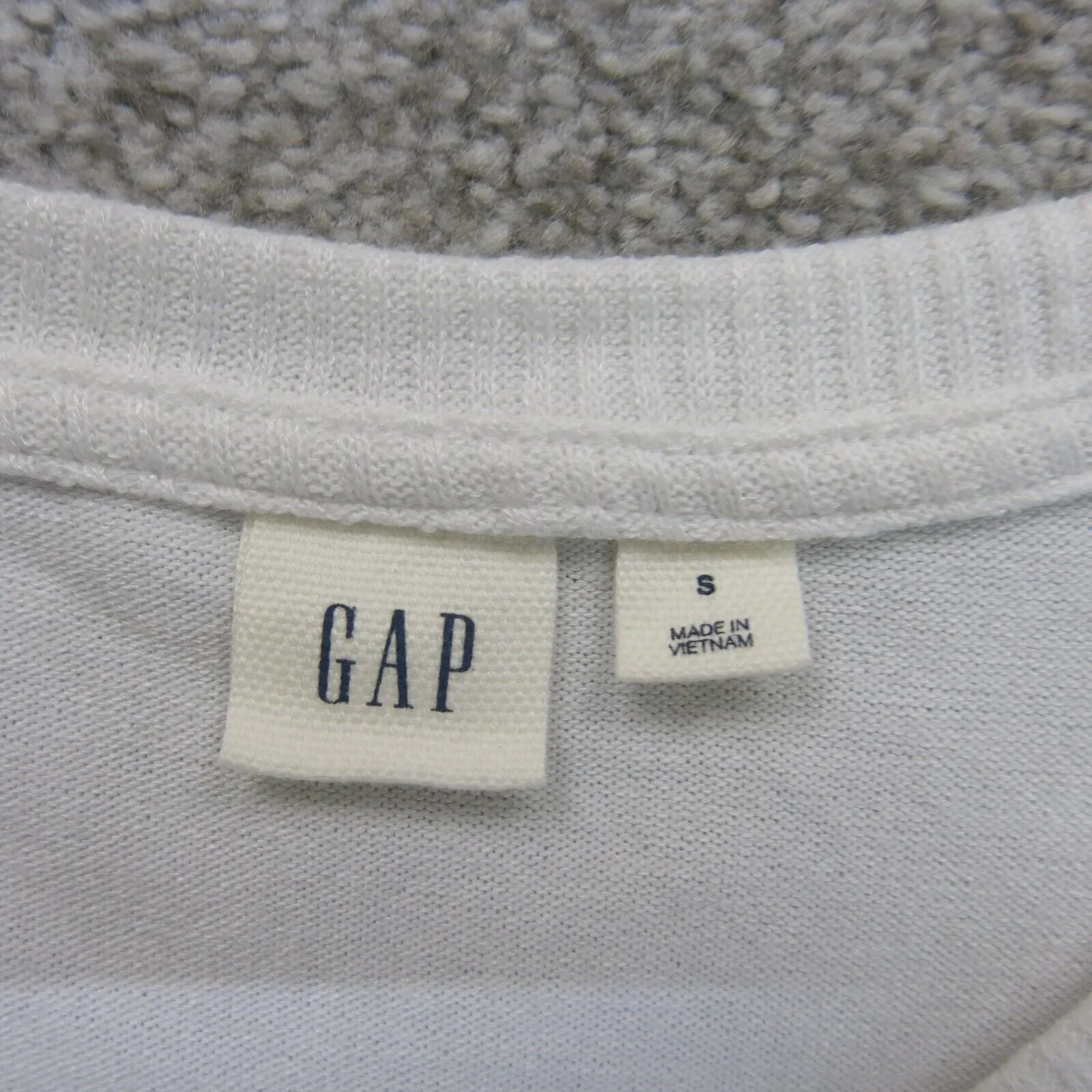 Gap Womens Casual T Shirt Top Cap Sleeves Pullover Round Neck White Size Small