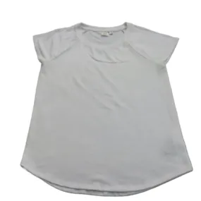 Gap Womens Casual T Shirt Top Cap Sleeves Pullover Round Neck White Size Small