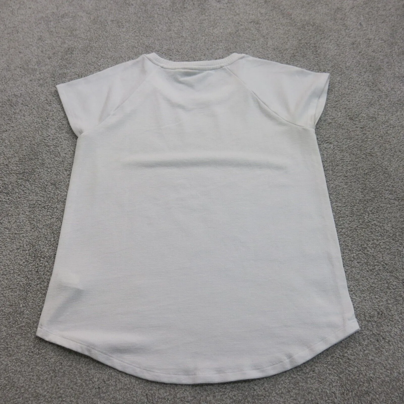 Gap Womens Casual T Shirt Top Cap Sleeves Pullover Round Neck White Size Small