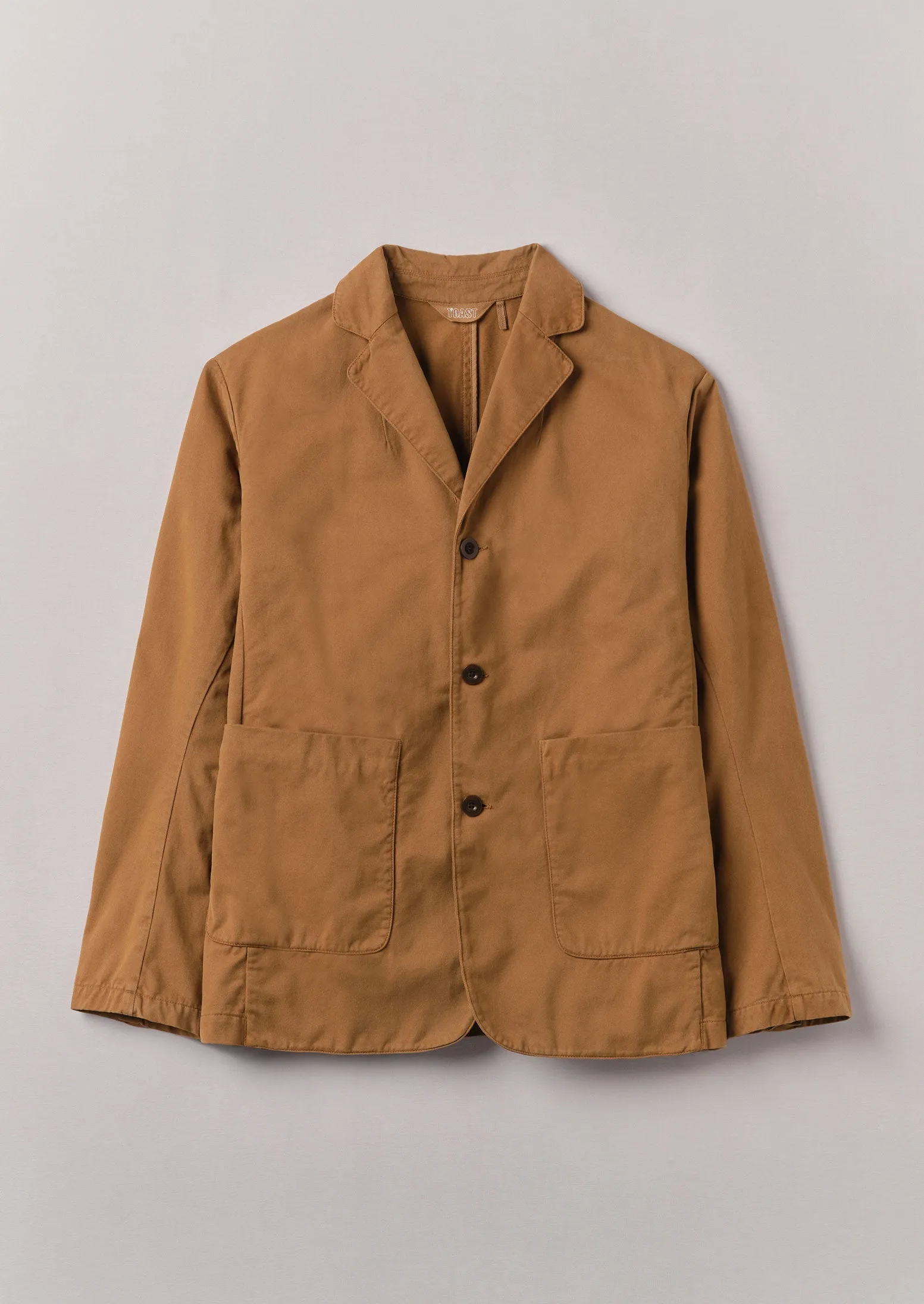 Garment Dyed Brushed Cotton Jacket | Sandstone