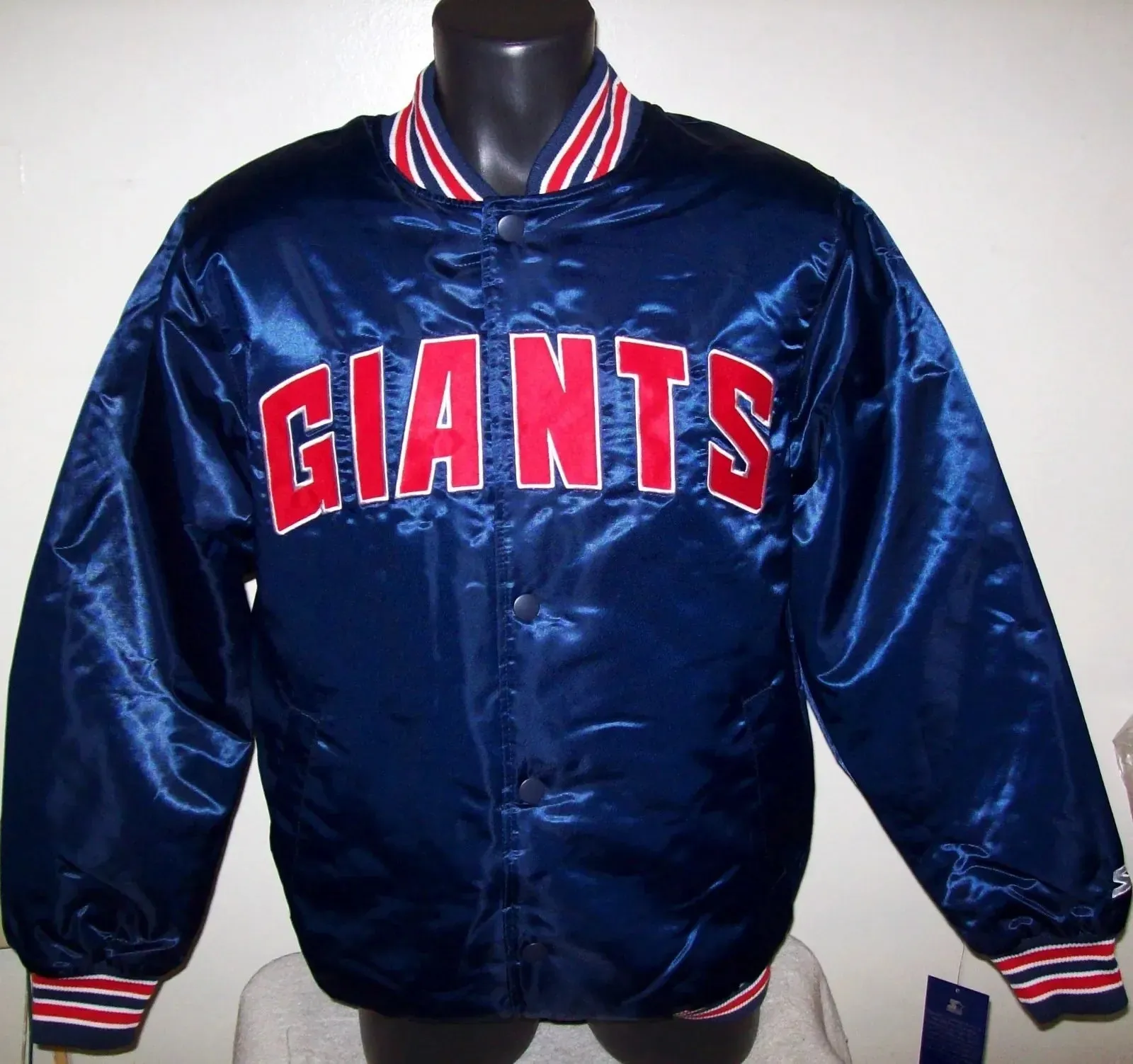 Giants Jacket New York Starter Throwback Style NFL Jacket BLUE