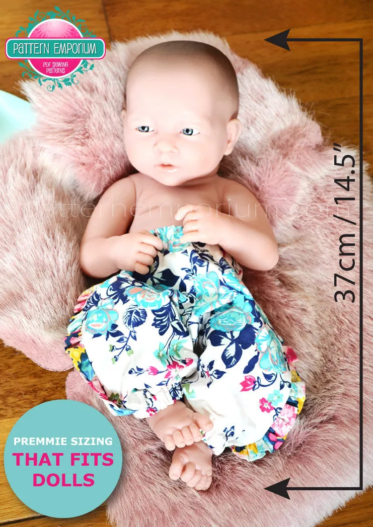 Harem Pants | Small Baby (1.5-3.4kg) Sewing Pattern