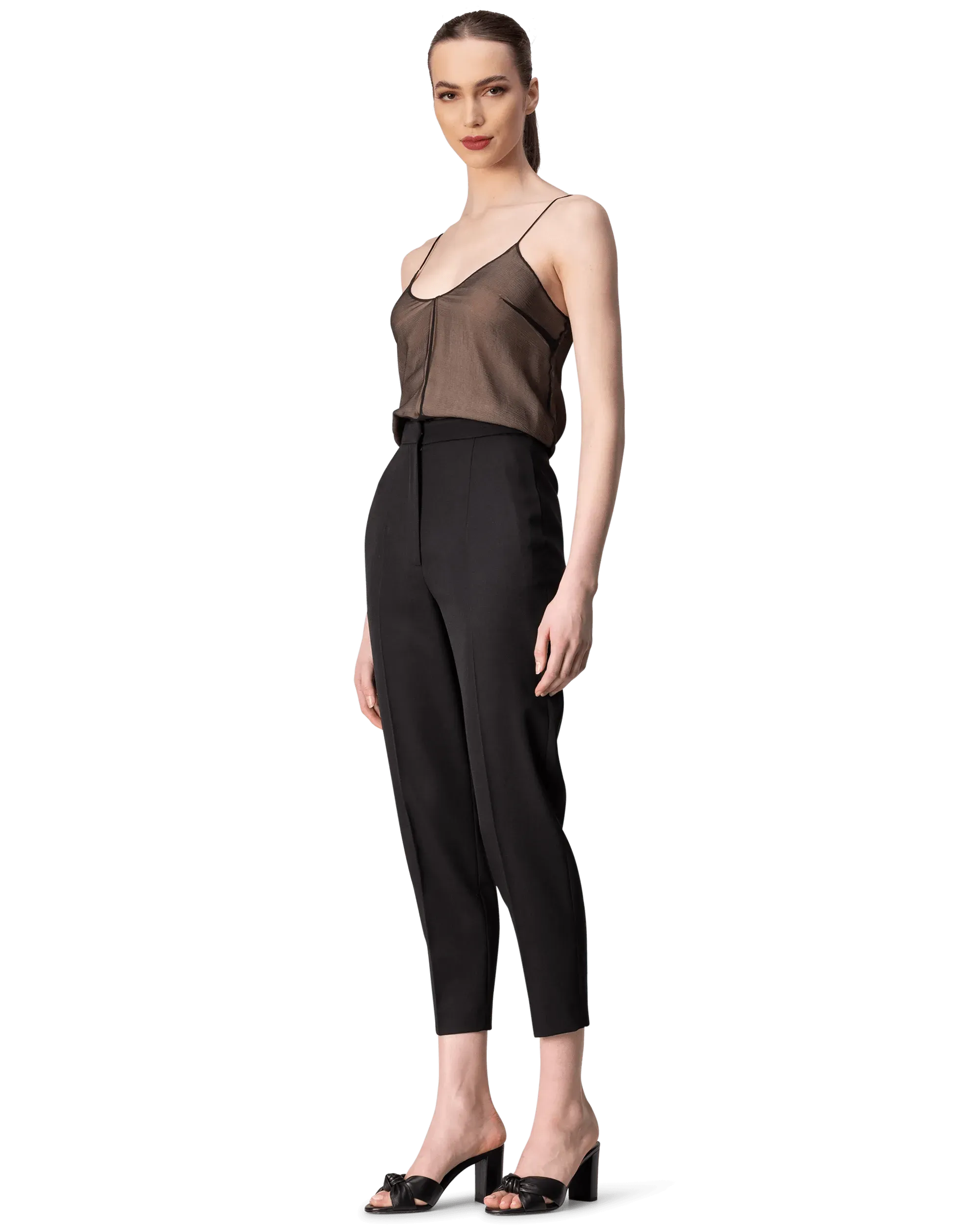 High-Waisted Slim Fit Pants