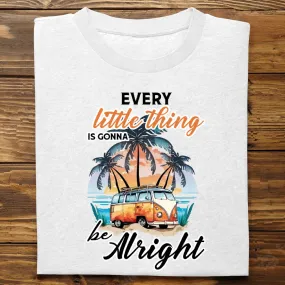 Hippie Retro - Every Little Thing Is Gonna Be Alright - Personalized Unisex T-shirt