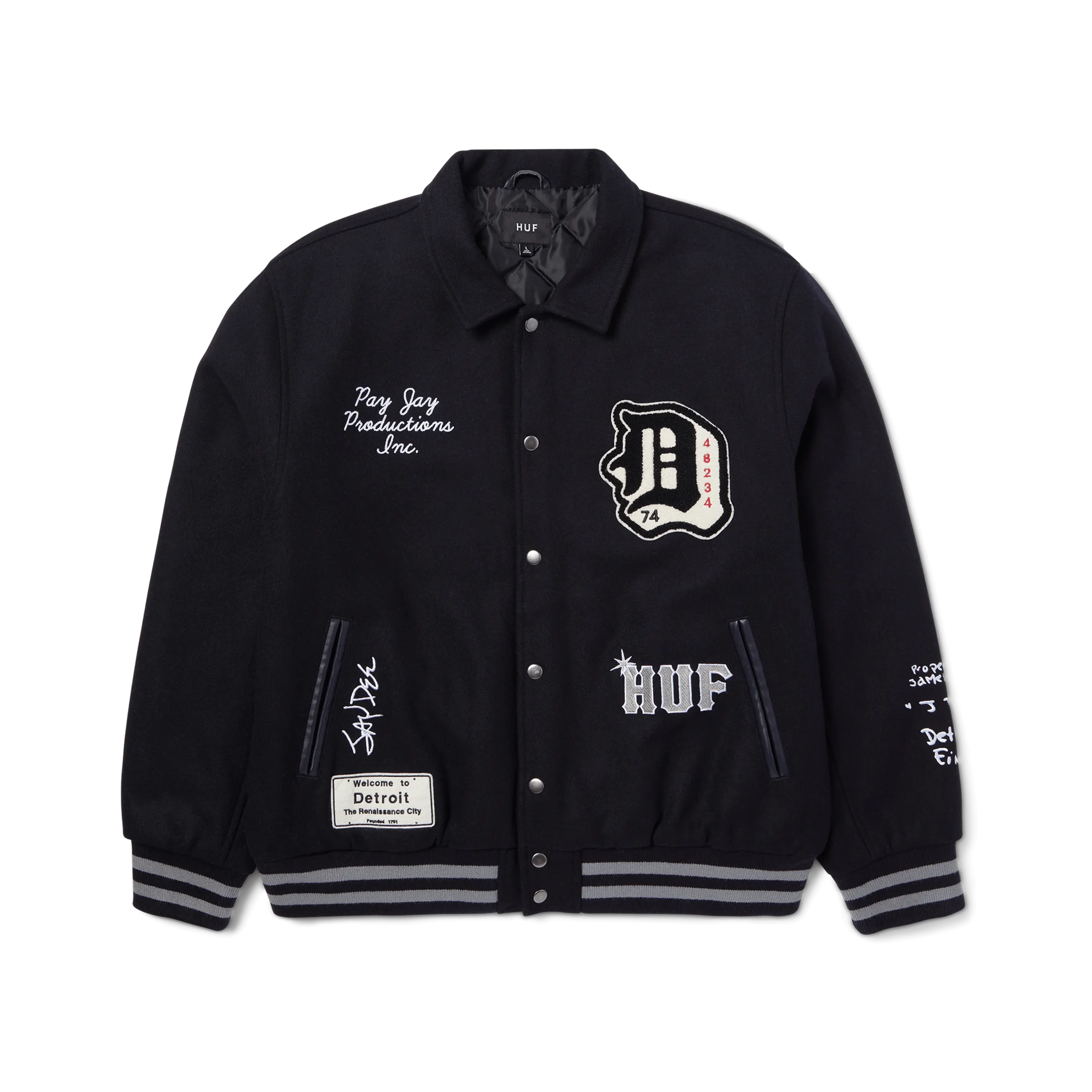 HUF x J Dilla The Basement Varsity Jacket