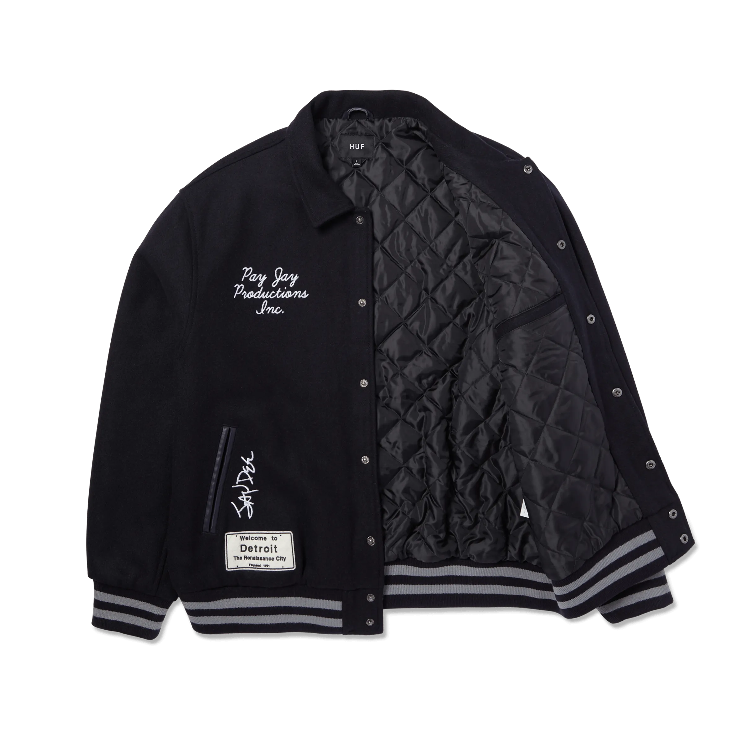 HUF x J Dilla The Basement Varsity Jacket