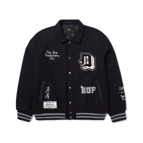 HUF x J Dilla The Basement Varsity Jacket