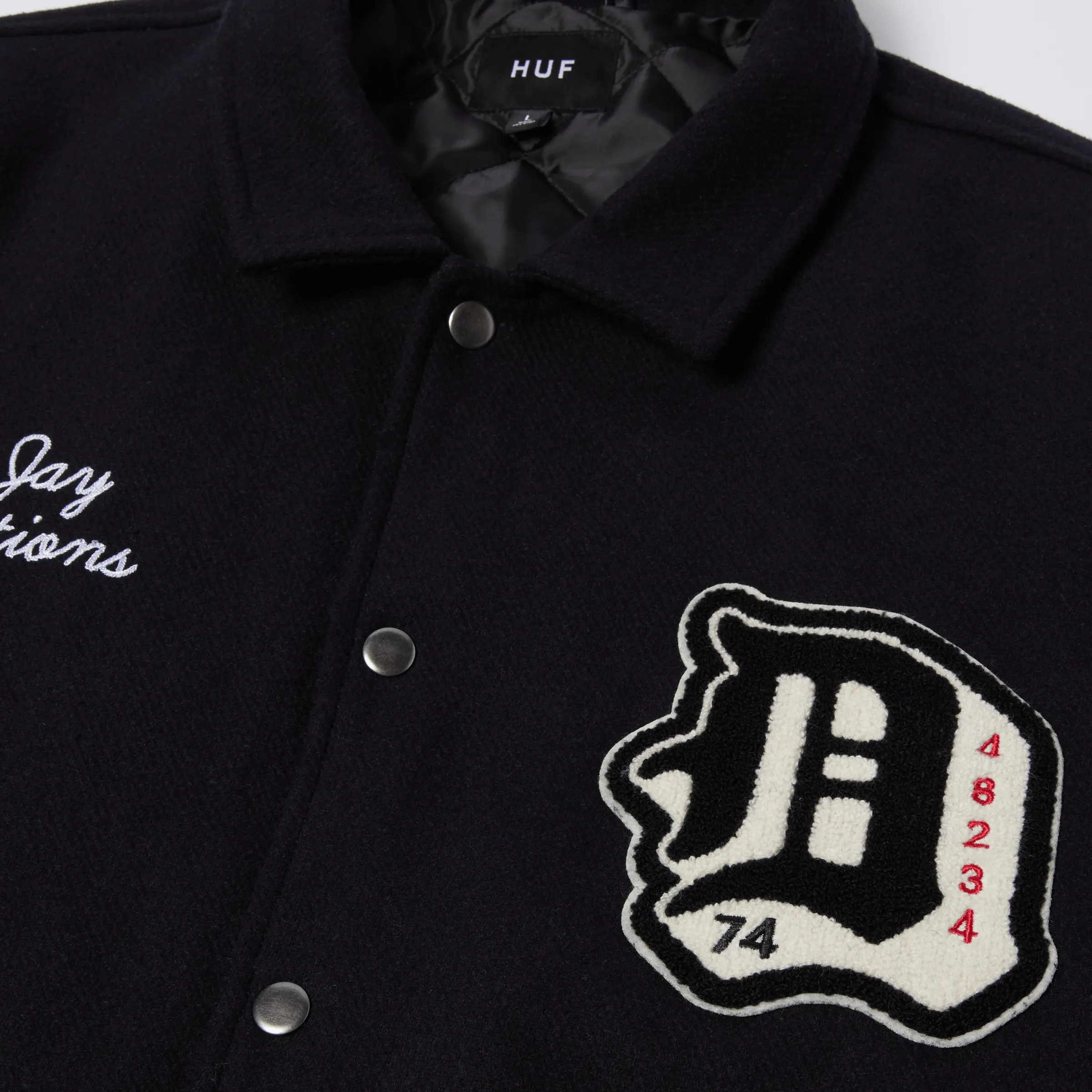 HUF x J Dilla The Basement Varsity Jacket