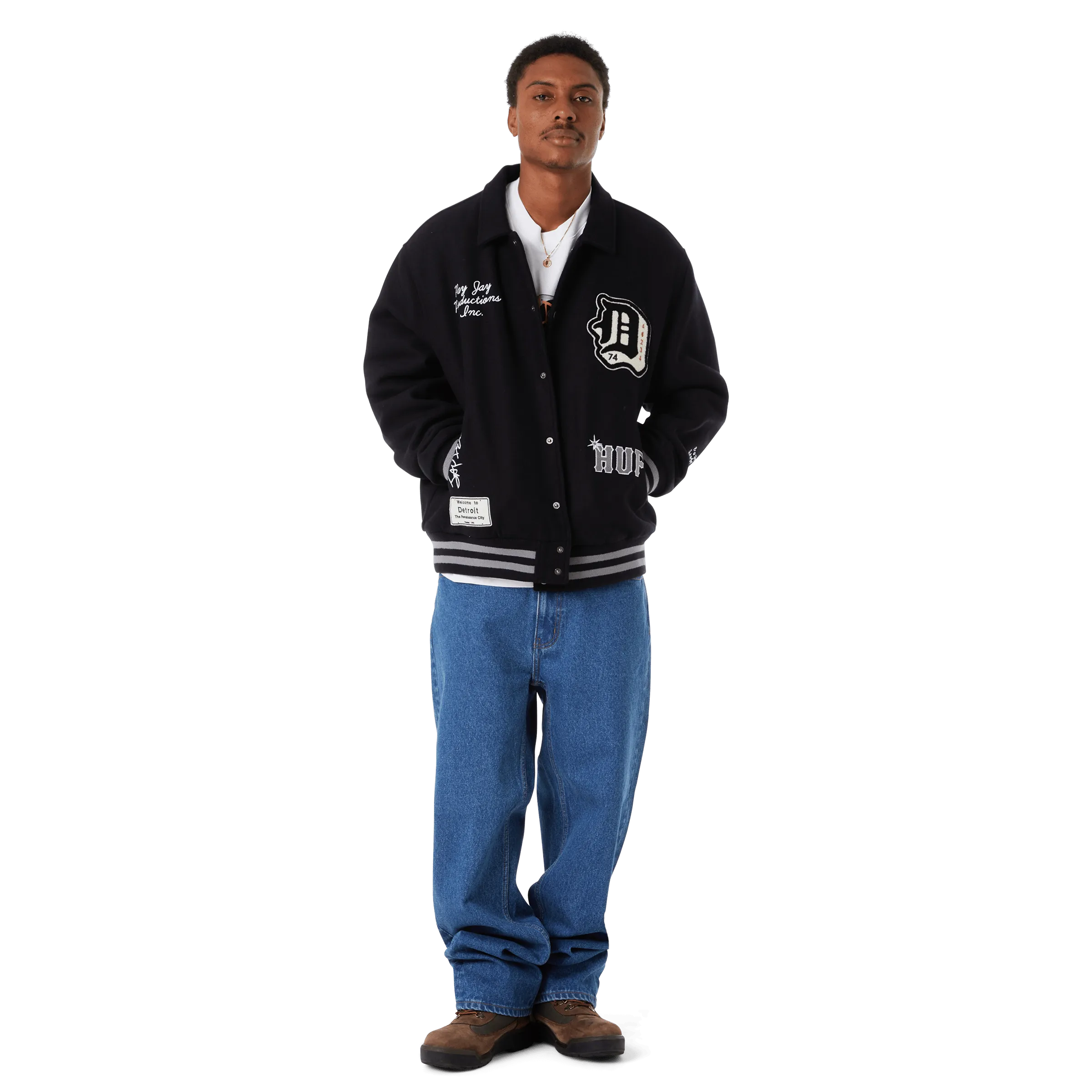 HUF x J Dilla The Basement Varsity Jacket