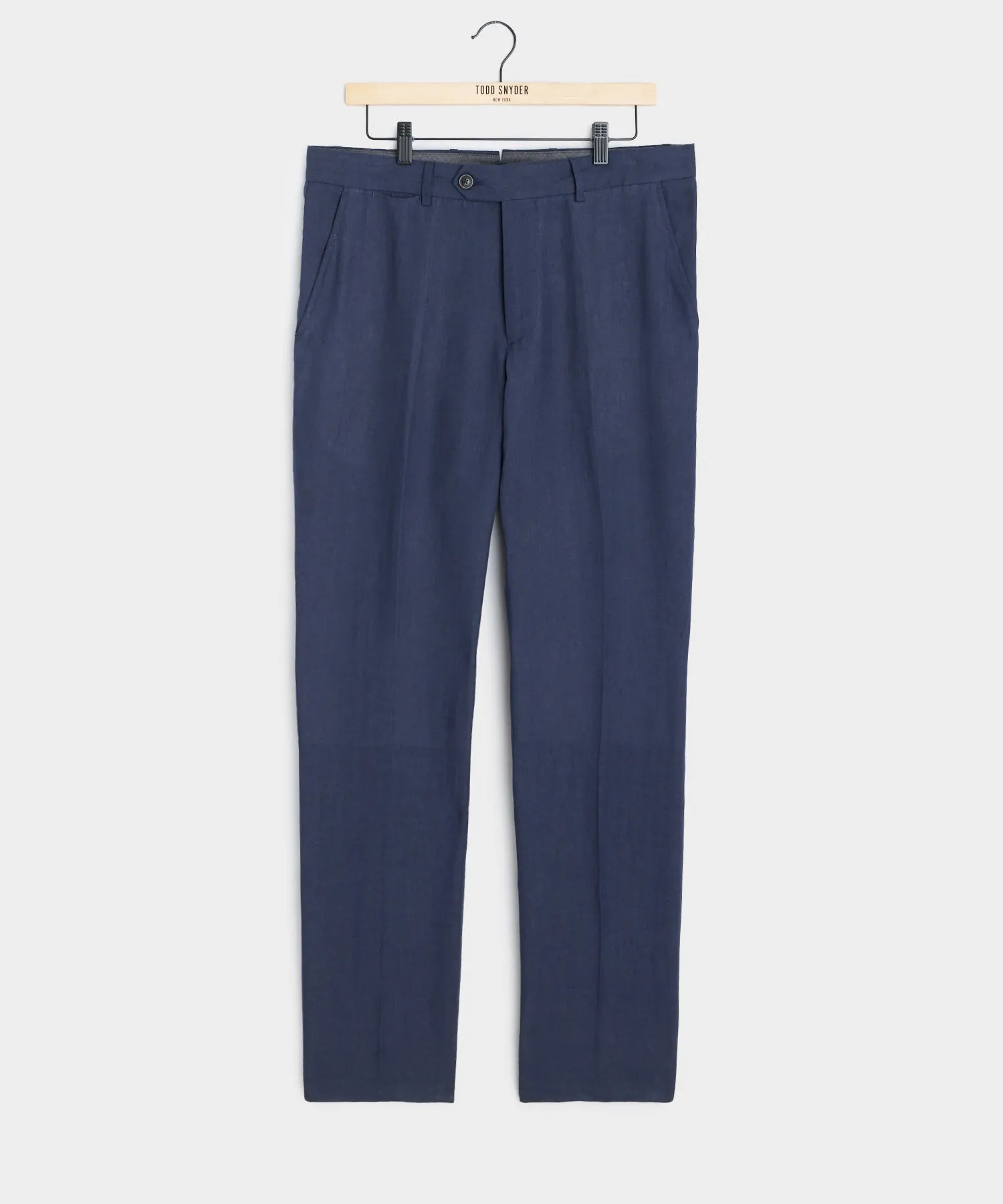 Italian Hemp Sutton Trouser in Navy Ink