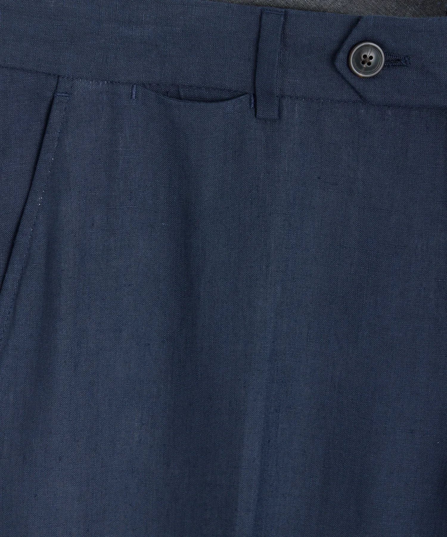 Italian Hemp Sutton Trouser in Navy Ink