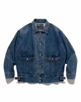 Japanese Denim Utility Trucker Jacket Medium Wash