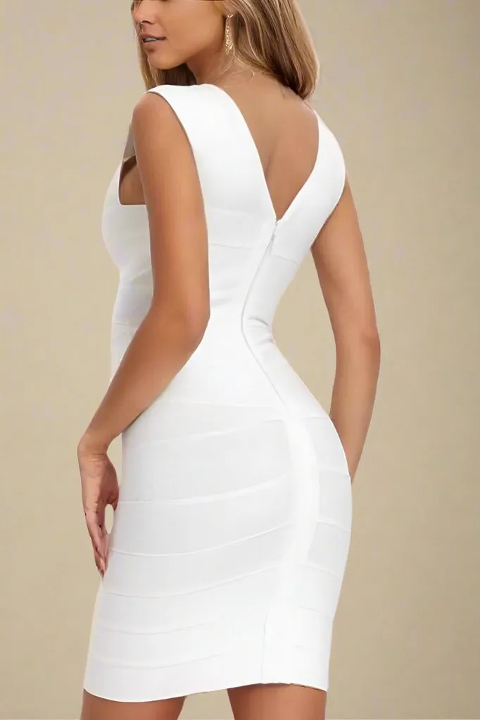 Kia Bandage Dress - Pearl White