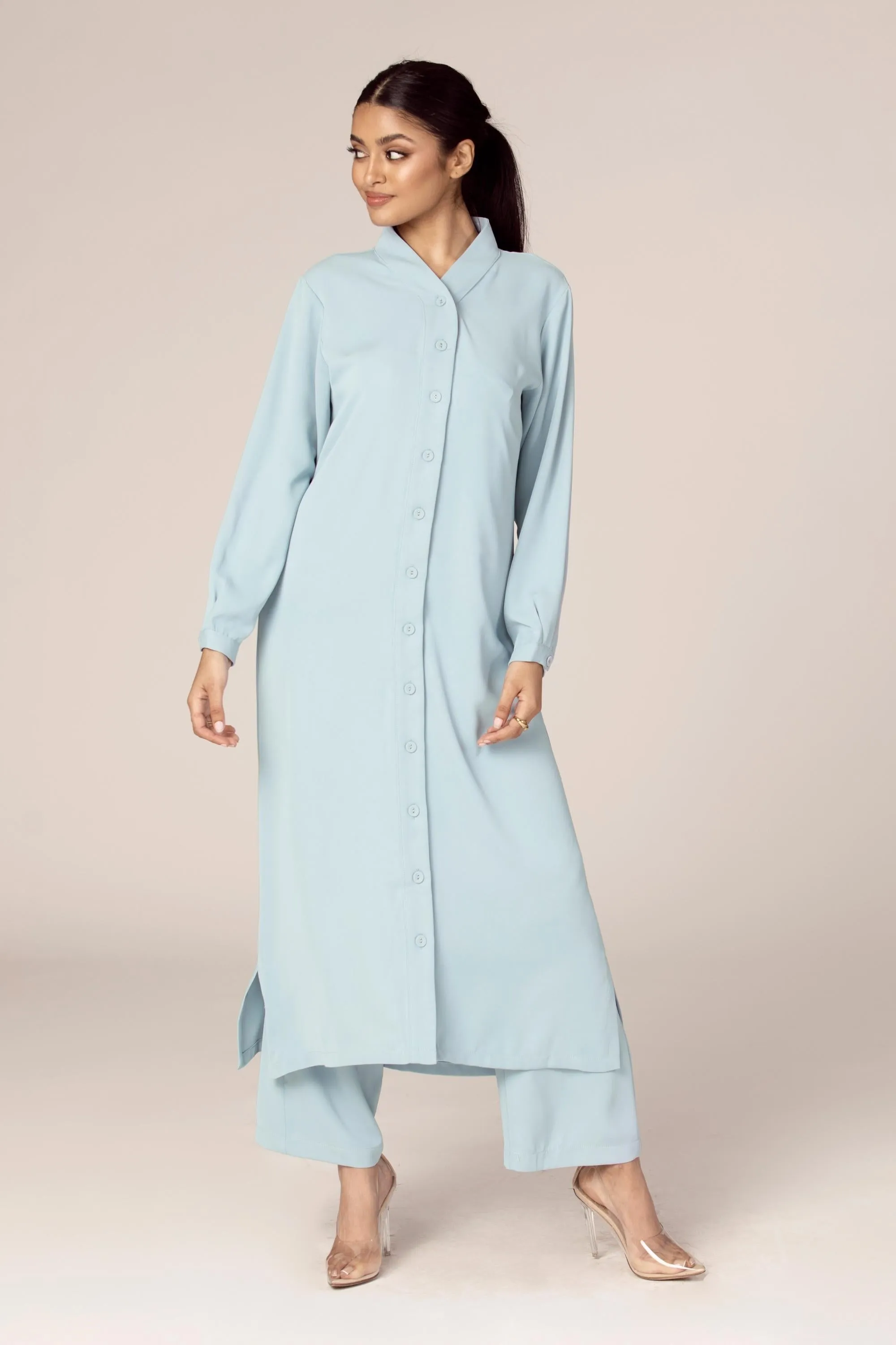 Makayla Tunic & Pants Matching Set - Powder Blue