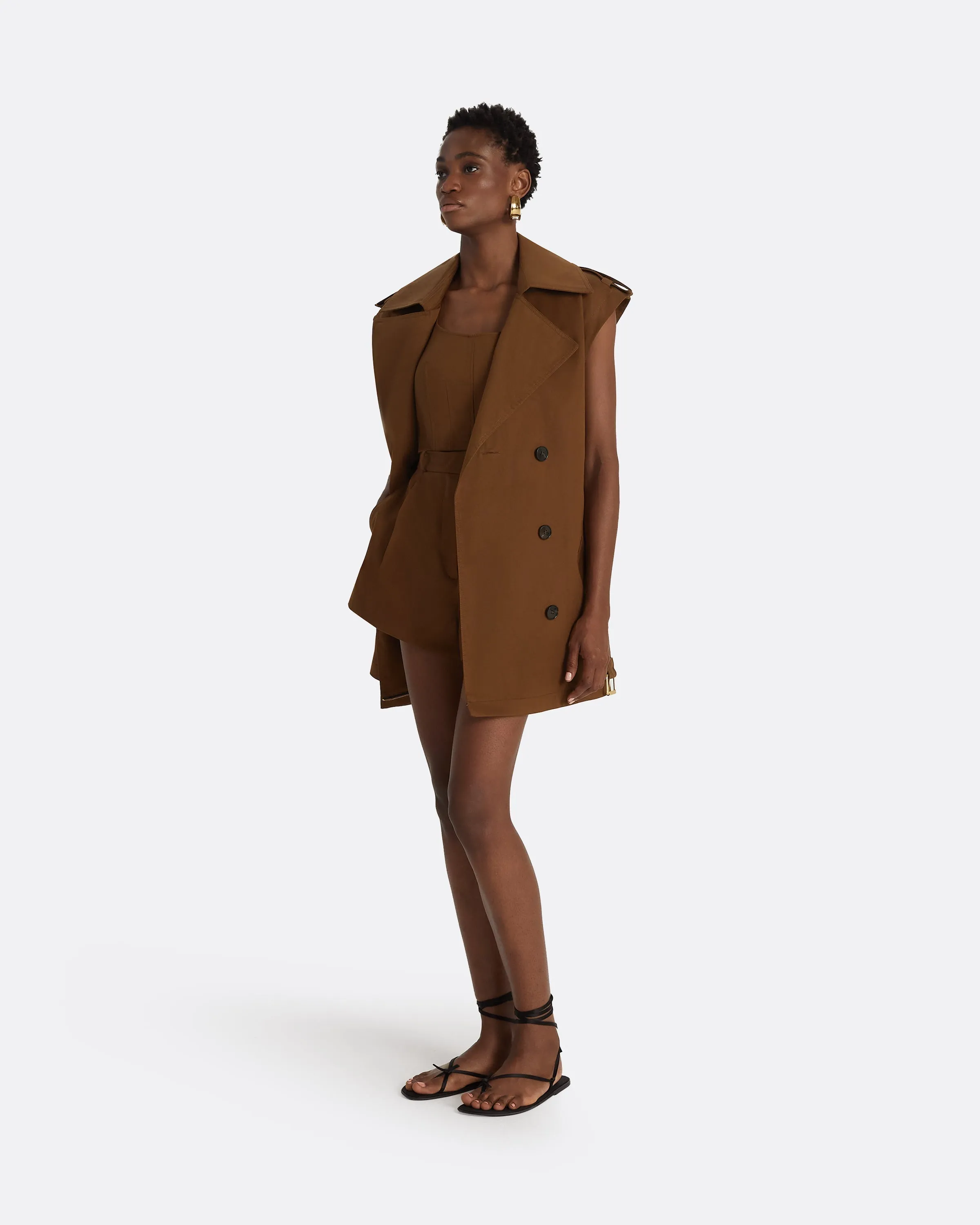 Merrik Deep Brown Modular Coat